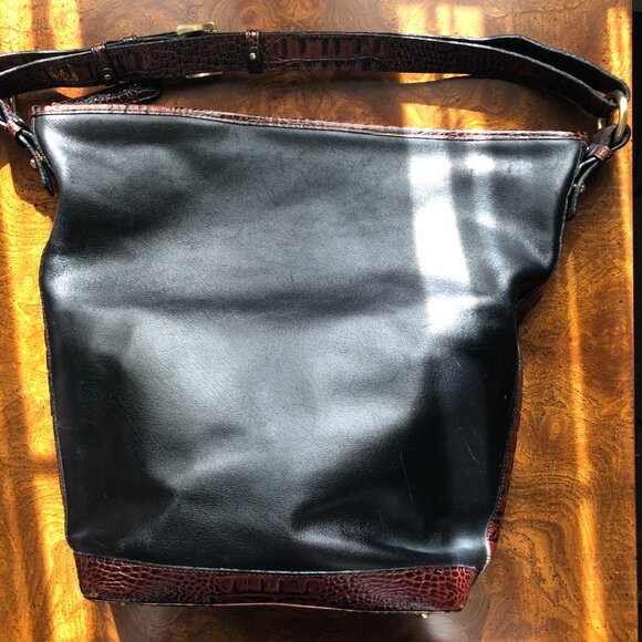 Brahmin Black Leather Satchel Handbag – Classic Style, Pre-Owned, Good Condition - Picture 12 of 14